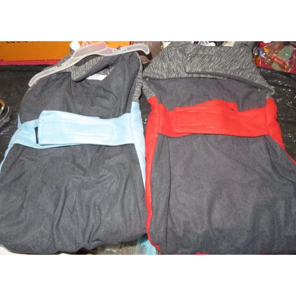 Pet Coat Dog sweaters set of 2 size Large 34-65 pounds fleece lined super soft o